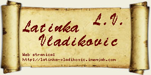 Latinka Vladiković vizit kartica